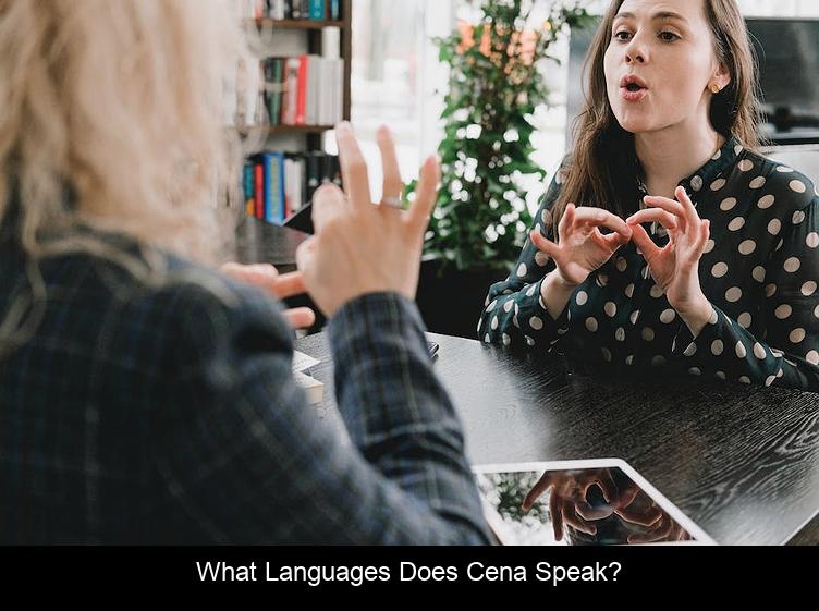 What languages does Cena speak?